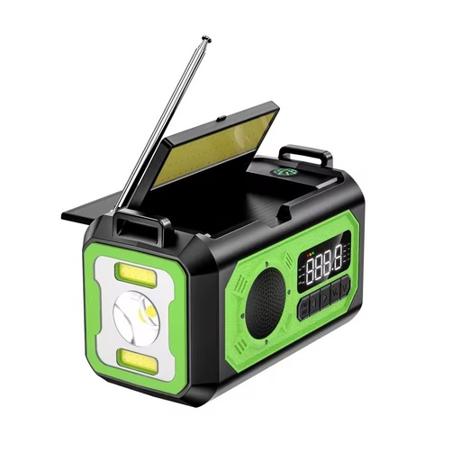 E-commerce Outdoor for Enabled Energy Storage Radio Power Bank Solar-Powered Hand-Crank Charging Plastic Portable Radio
