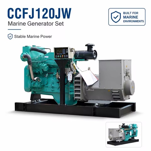 SCDC Cumm CCFJ120JW 6CTA8.3 Series Marine Generator Set 120kW 150KVA 1800RPM Water-Cooled EPA Tier2 Electric Start