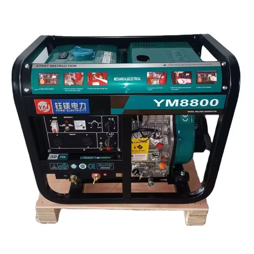 Portable Diesel-Powered 4-stroke Air-cooled Open Frame Generator 100% Copper Alternator 12V DC Electric Start ISO Certified for