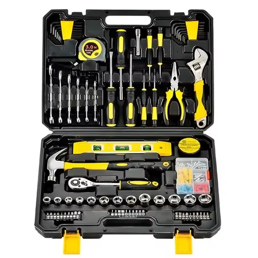 Professional Complete Tools Kit Set Boxes Hand Tool 108 PCS Home Metal Carpentry Car Repairs Maintenance Work Toolbox-001