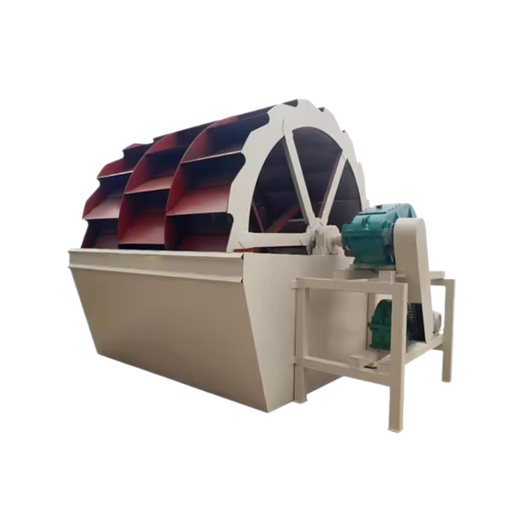 Mining Wheel Sand Washer Machine 80-150t/h AC Motor Fine Sand Washer Plant Line for Silica Sand River Stone