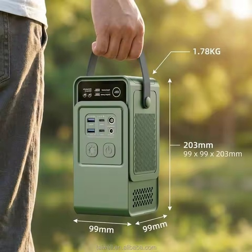 Portable Power Station 192Wh 200W LiFePO4 Battery Type C Output for Camping and Emergency Use