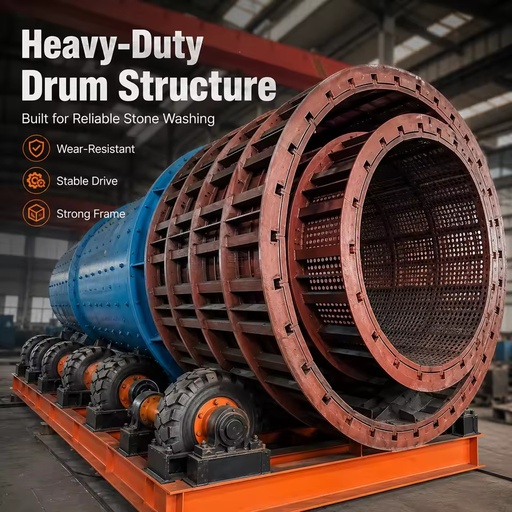 Customizable Rotary Drum Stone Washing Machine for Quarry Mining Gravel Rock and Ore Processing Plant
