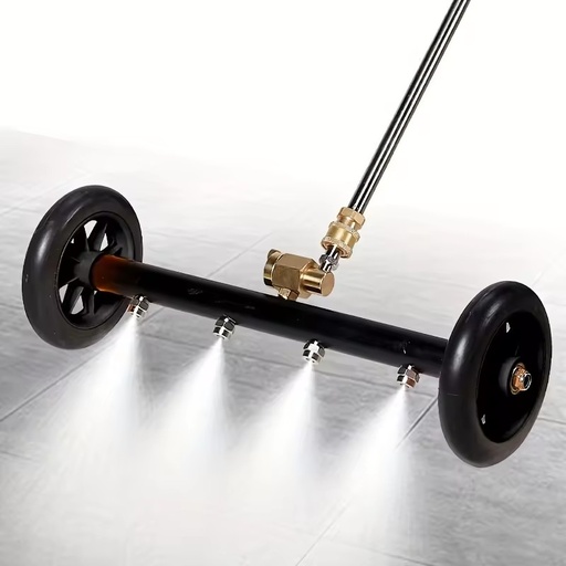 Electric 4000PSI High-Pressure Car Chassis Ground Cleaner Adjustable Up/Down 4 Outlets 3 Delay Rods 1/4 Quick Coupler Courtyard