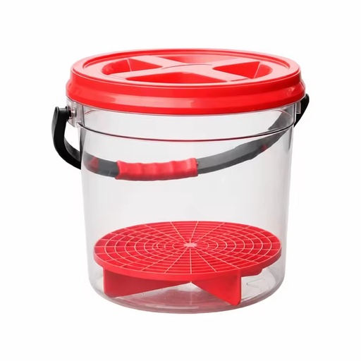 Wholesale Plastic 18L Car Wash Bucket Wash Kit with Sealed Lid Grit Guard Heavy-Duty Handle Bucket for Car Washing and Care