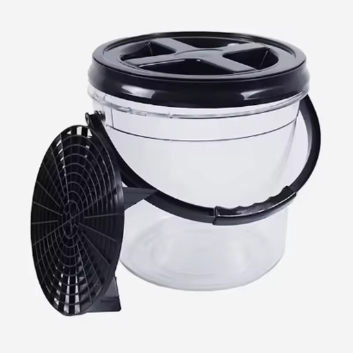18L Car Cleaning Bucket Detailing Tools Car Wash Plastic Bucket Kit with Sealed Lid and Rolling Bucket Dolly Bucket