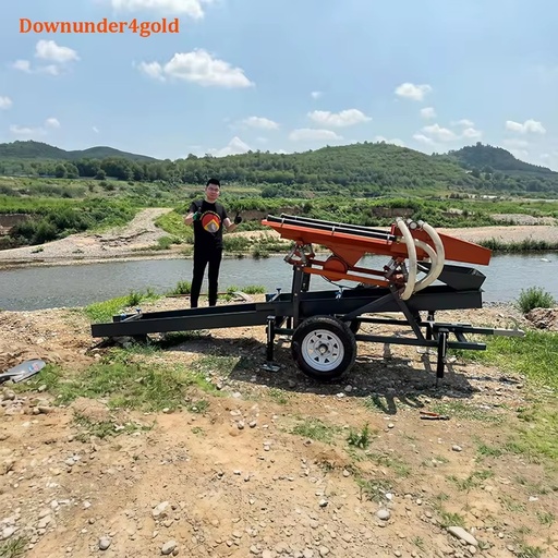 Easy Installation Gold Sluice Box 5 Tons/Hour Vibrating Deck Gold Wash Plant with Gold Separation for Riverbed Gold Panning