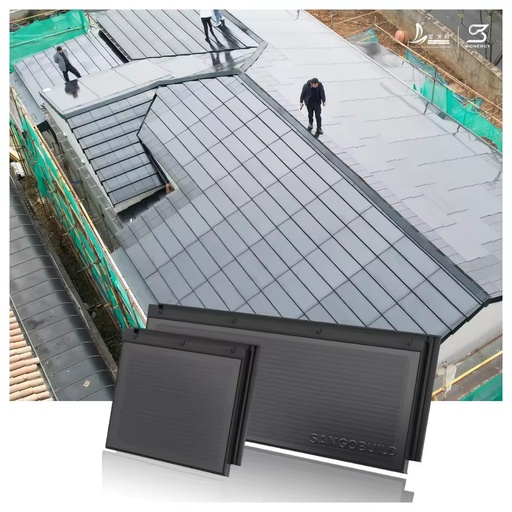 Solar Power Rooftop Solar Roof Tile Clean Electricity Generation Zero Carbon BIPV Rooftop Solar Tiles