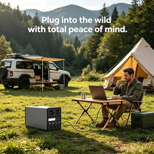 Portable Energy Storage System 1000Wh 1000W Solar Generator LiFePO4 3500 Cycles with LCD Display Smart BMS for Home Power Backup