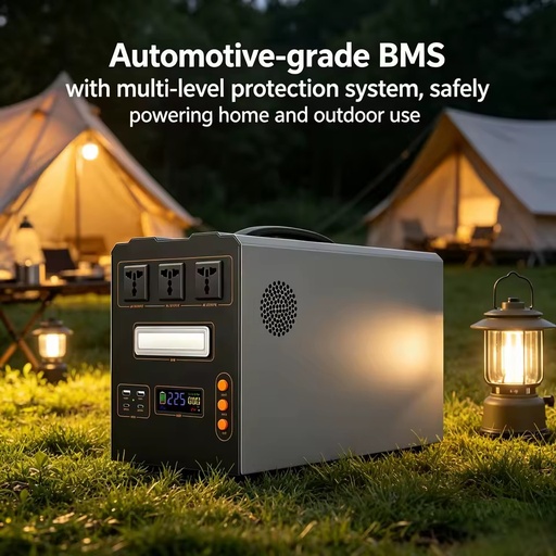 Silent 2000Wh Portable Power Station Solar Generator LiFePO4 3500 Cycles Smart BMS MPPT for Home Backup RV Camping Off-grid Work