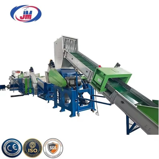 PLC Control 300kg Waste PP Woven Bag Washing Recycling Machine Equipped Single Shaft Shredder