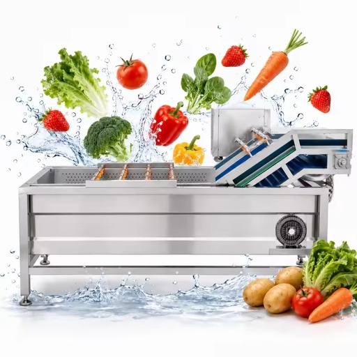 Bubble Washer for Broccoli Cauliflower Cabbage Leafy Vegetable Food Processing