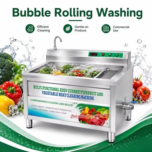 Factory Supply Fruit Vegetable Washing Machine Bubble Vortex Cleaner OEM ODM for Restaurant Project Buyer Equipment