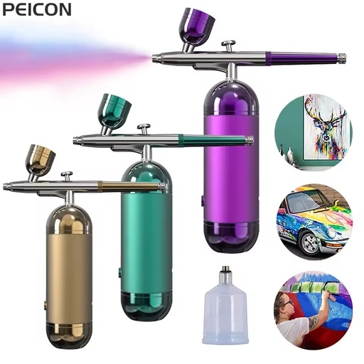 NAIL ART ABS Airbrush Compressor Spray Gun Painting Modeling Crafts Wireless Portable Air Brush