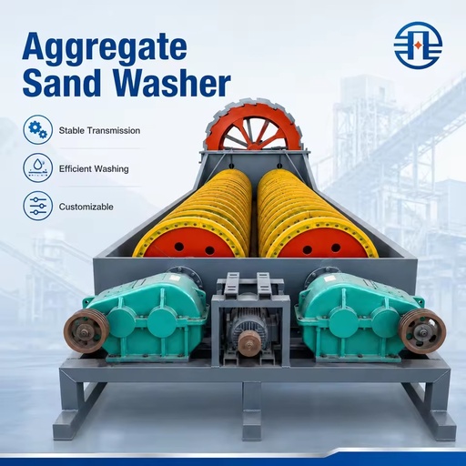 OEM Strong Washing Force Dual Shaft Spiral Sand Washer Gear Pump 50-300t/h Capacity for River Gravel Silica Processing