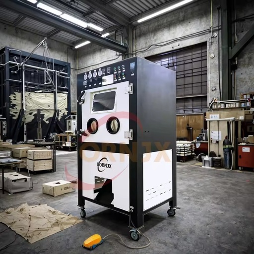 Small Workpiece PLC-Controlled Automated Rolling Basket Sandblasting Machine Filter Cartridge Dust Removal Low Energy High