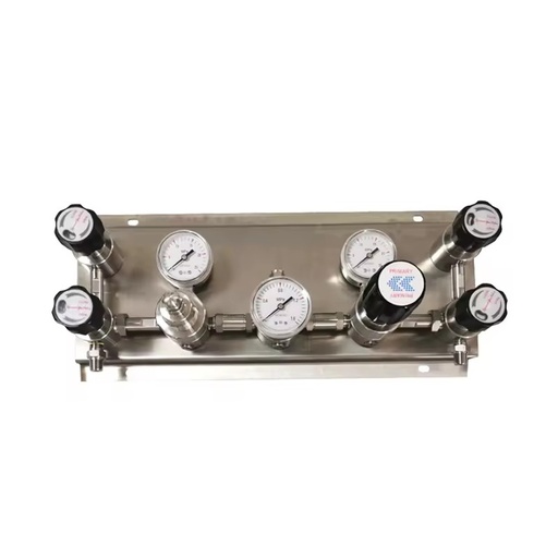 Semi-Automatic Pneumatic Gas Control System Stainless Steel Changeover Panel Primary Pressure Regulator High Temperature