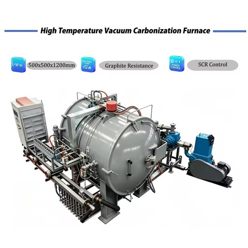 Batch Sealed High Vacuum Argon Shield Uniform Thermal Field PLC Programmable Heating Curve Carbon Black Carbonization Furnace