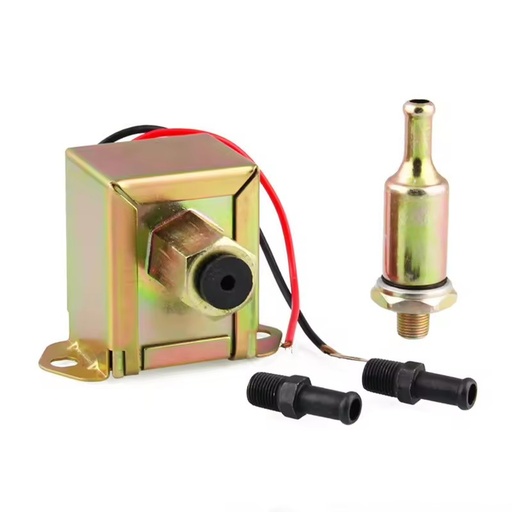 Universal Electronic Fuel Pump 12V 3-6 PSI Diesel Gas Fuel Pump Kit with Inline Filter & Connectors for Automotive & Marine Use