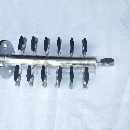 Gas Source Distributor 12 Ports Block Type For Gas Generation Equipment Parts