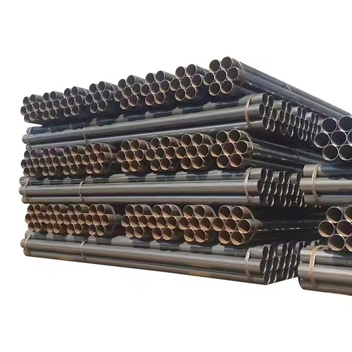 Round Welded Steel Pipe Mild Steel Hollow Sections Pipes Carbon Black Pipe Ms Erw Tube Price