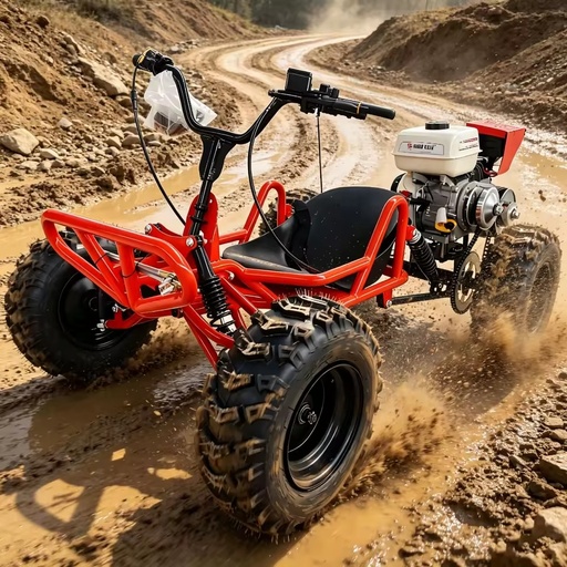 8-inch Tire 212cc Four Stroke Gasoline Off Road Go Kart Adult All Terrain Gas Powered Dirt Buggy for Recreation Outdoor Racing
