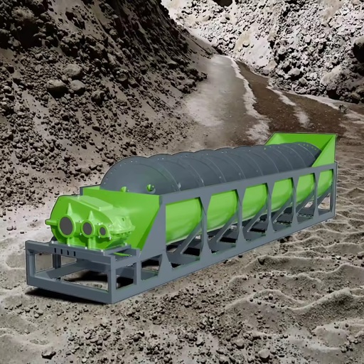 Green Color Spiral Sand Washer Machine 30-50t/h Capacity for Stone Washing