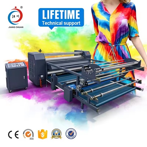 Roll to Roll Heat Transfer Machine 420x2000MM Automatic Calender for Fabric Sublimation Printing