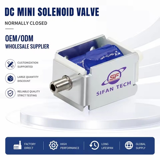OEM ODM Custom DC 5V 6V 12V 24V Normally Closed Plastic Mini Solenoid Valve for Medical Equipment