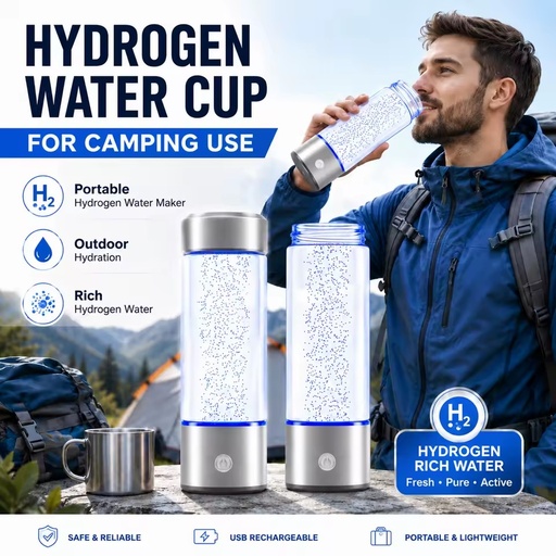 High Tech 1200ppb Hydrogen Water Bottle SPE PEM Proton Exchange Membrane Water Electrolysis H2 Generator Bottle for Office