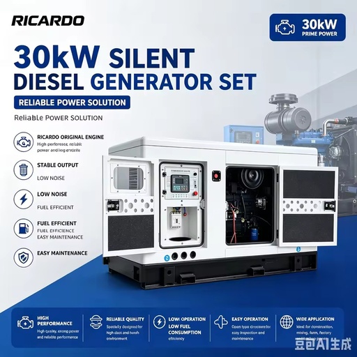 Ricardo diesel Generator 20kw 30kw 40kw 50kva 60kw 80kw 100kw 120kva 200kw Silent Type ATS Fully Automatic Generator Set
