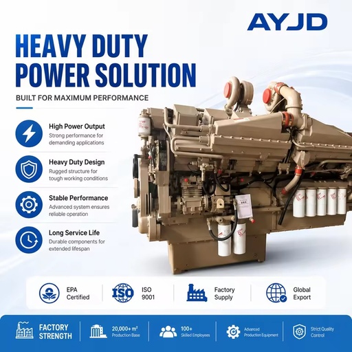 High Power KTA50 V16 1760KW Turbocharged Water Cooled Power Diesel Engine for Oil Gas Fracturing Large Construction Machinery