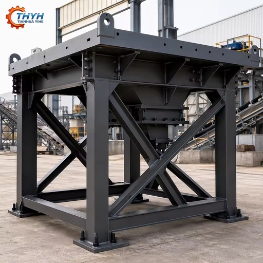 Custom Welded Quarry Feeder Support Structure Abrasion-Resistant Coated Q345/Q355 Steel ISO 9001 SGS for Mining Quarry Crushing