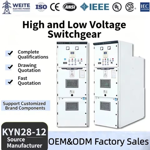 12kV KYN28A Metal Medium Voltage Switchgear Reliable Easy Installation for Industrial Factory Expansion OEM ODM Direct Supply