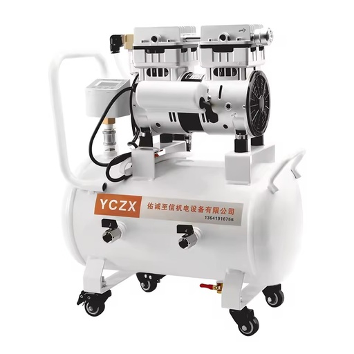 100L/Min -91KPa 220V 370W Oil Free Vacuum Pump Set Industrial air Pump Air Compressor Pump Head With 20L Air Storage Tank