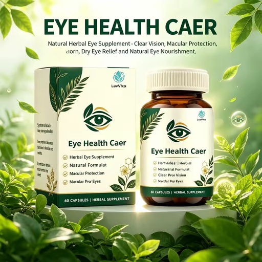 LUVVITA Vision Enhance Pro Eye Capsules Antioxidant Eye Care Relieves Eye Strain Vision Support Supplement 60-count for Adult