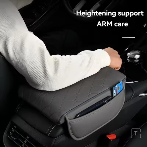 New Universal Front Car Central Armrest Box Pad RF Brand Leather Storage Protective Cover