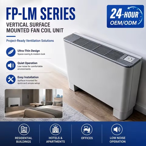 Customized Water Fan Coil Systems for Convention Center Cooling Suitable Fan Coil Unit for Heating and Cooling