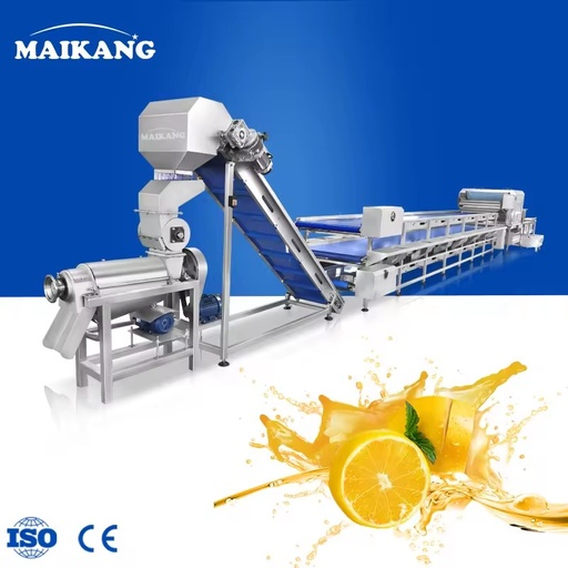 Profession Orange Lemon Juicing Line Automatic Washing Pressing Food Grade Stainless Steel 304 High Capacity 200-3000kg/h Juice