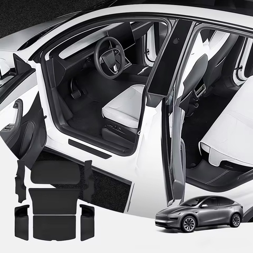For Tesla Model 3 Y Juniper Highland 2025 Custom Fit Leather Full Coverage Waterproof Anti Slip All Weather Cargo Interior Liner