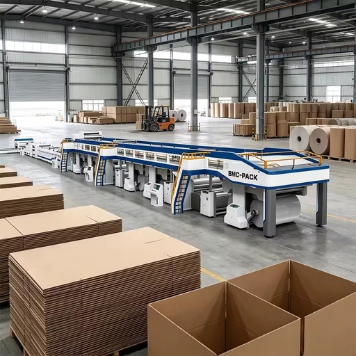 High Precision 3/5/7 Ply Corrugator Line Automated Corrugated Board Manufacturing System 200-300m/min High Efficiency Complete