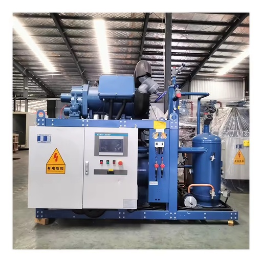 Industrial Air Cold Storage Screw Parallel Compressor Condensing Unit PLC Controlled Refrigerator Warehouse Cooling System