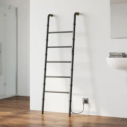 OEM/ODM Mild Steel Powder Coated Modern Wall-Mounted Hydronic Towel Warmer Rack Custom Size Central Heating Bathroom