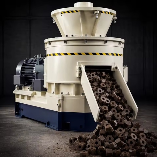 Biomass Briquette Press for Sawdust Wood Block with Electric Motor Adjustable Pressure High Output Factory Wholesale