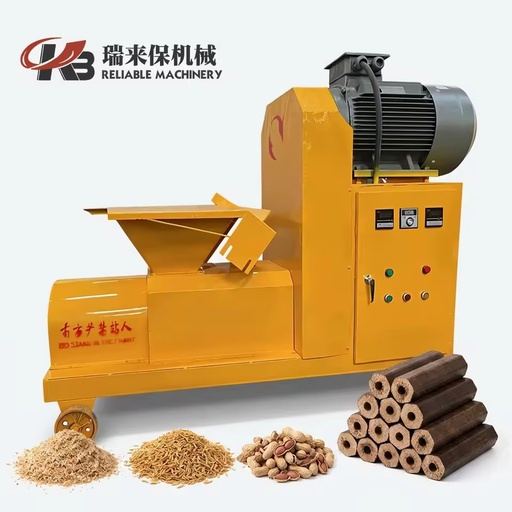 Rice Husk Wood Charcoal Sawdust Briquette Extruder Press Making Machine for Barbeque