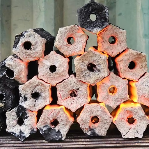 A+ Hard Wood Sawdust Briquette Charcoal | Machine-Made Eco-Friendly Natural Black 8080J 4-6 Hours BBQ Chemical-Free