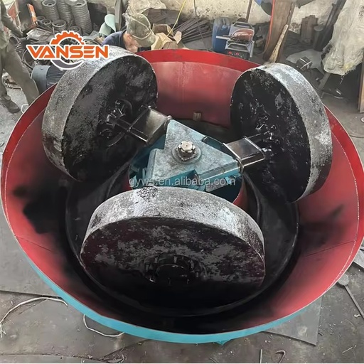 Wet Pan Mill Mercury Gold Grinding Machine 1200 for Small Gold Mine Processing Equipment