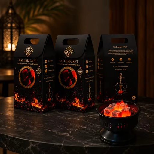 Export Grade Coconut Shell Charcoal Briquettes for Hookah Shisha Machine Cube Fuel 8000-9000 Kcal/kg 1.0% Ash Content