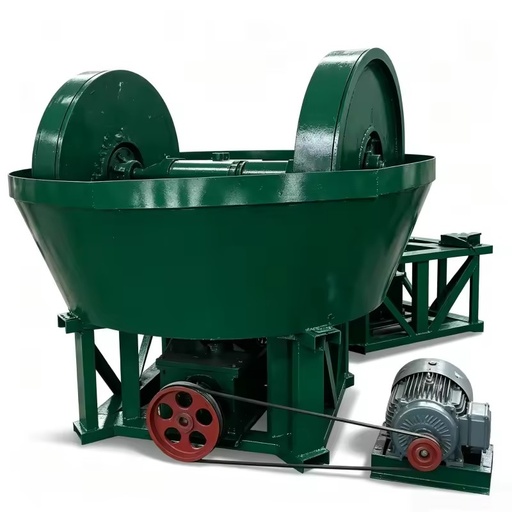 1100 Gold Wet Pan Mill Overload protection Design Prevent Motor Burnout Safe for Mine Workers