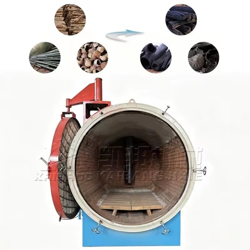 Hot Airflow Type Wood Biomass Briquettes Charcoal Carbonization Stoves Horizontal Carbonization Furnace Coconut Shell Kiln